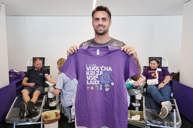 Luka Krajnc krvi ni mogel darovati, saj imajo nogometaši trenutno preveč natrpan urnik. 
