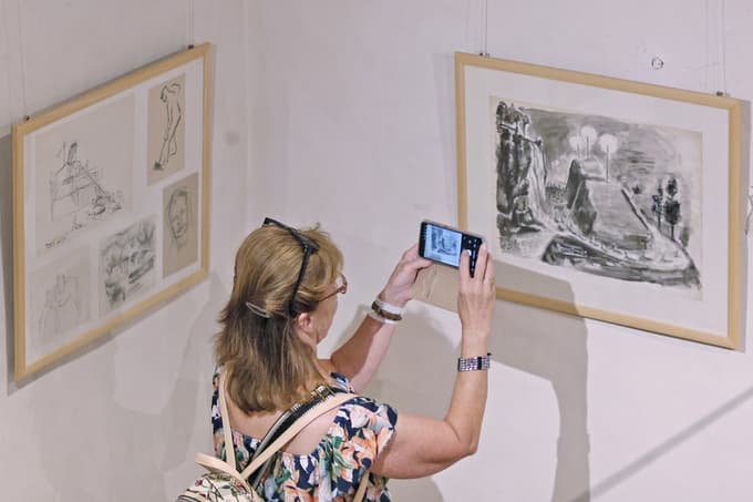 (FOTO) Na ogled razstava del znamenitega športnika in slikarja Josipa Primožiča - Toša