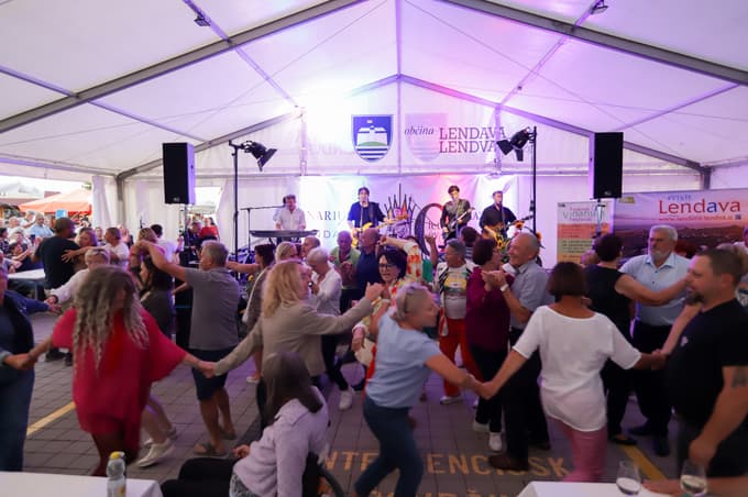 Zabava med koncertom skupine Srebrna krila in Vlada Kalemberja.