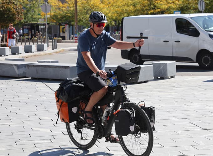 Maribor - Utrinek - fotografiranje - turisti kolesar - Turisti -