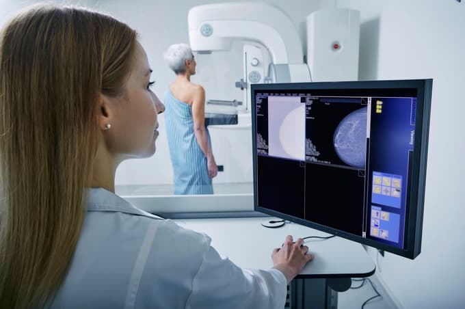 Mammography.,Image: 761143608, License: Royalty-free, Restrictions: Model Released

34882, 34883, Model Release: yes