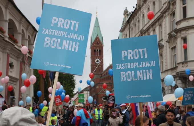 Maribor - Pohod za življenje v Mariboru - proti splav - proti cepljenju - Aleš Primc