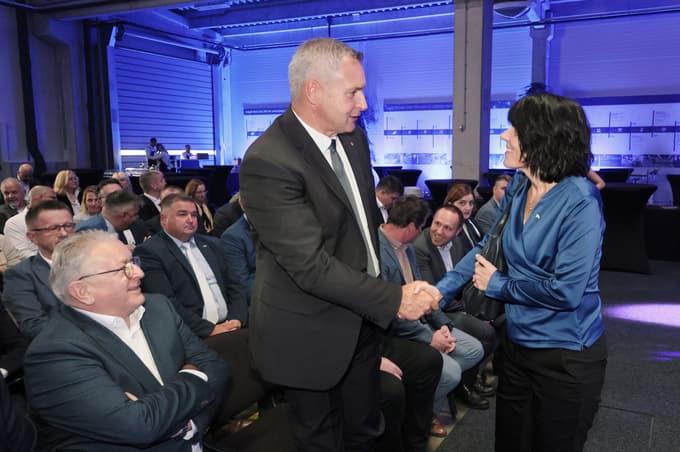 Dejan Židan in Aleksandra Podgornik, direktorica Štajerske gospodarske zbornice