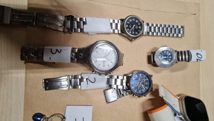 zasežene ure, policija, hišna preiskava