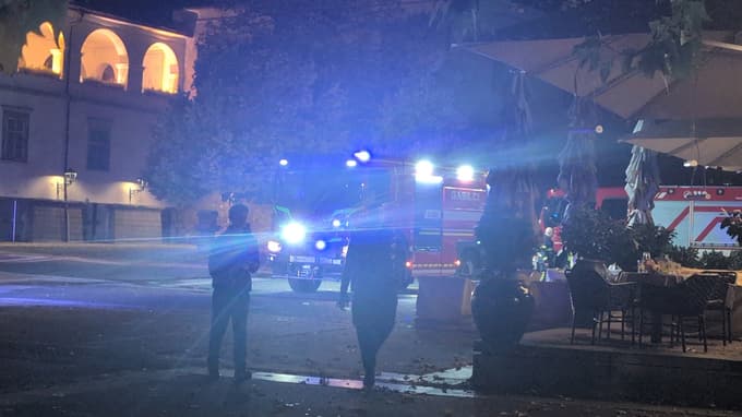 (FOTO) V centru Maribora zvečer na delu tri gasilska društva