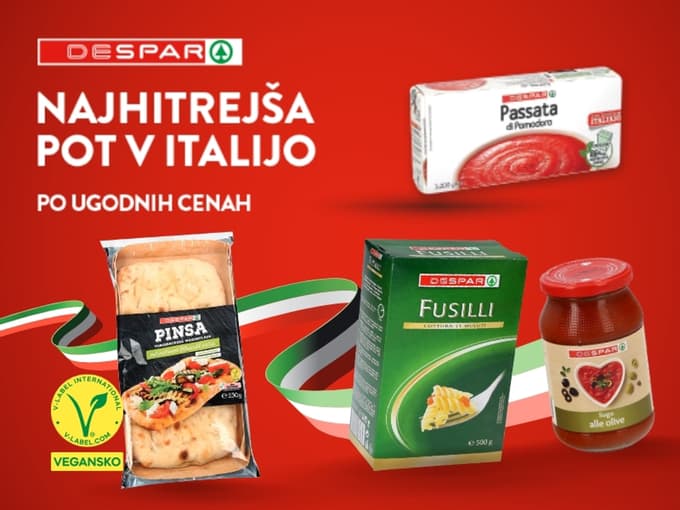 Blagovna znamka Despar je priljubljena izbira vseh, ki radi dobro jedo in iščejo preprost način, kako doma ustvariti okuse, ki jih obožujemo na počitnicah v Italiji.