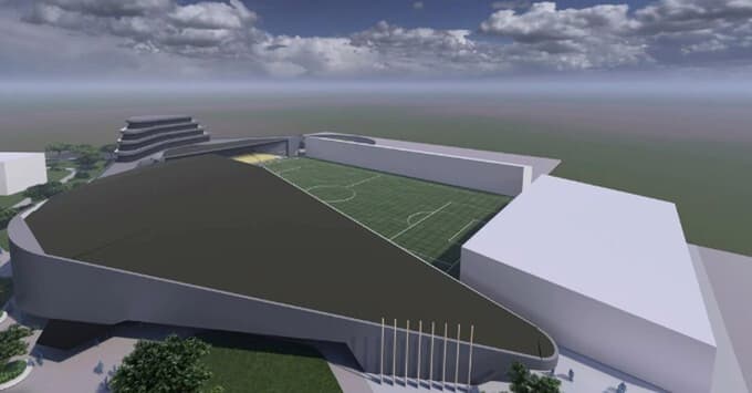 (FOTO) Stožice in Ljudski vrt, skrijta se! V Kopru načrtujejo supermoderen stadion s hotelom!