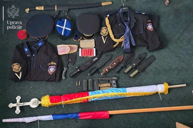 Zasežene stvari v akciji "Lugansk" črnogorske policije