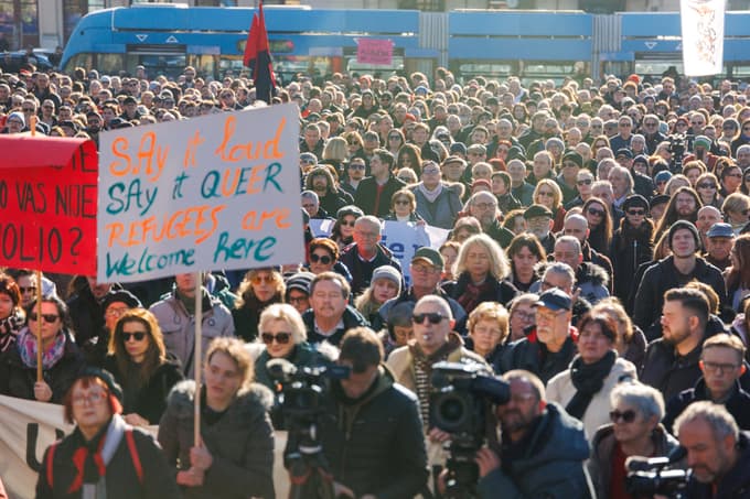Protest v Zagrebu