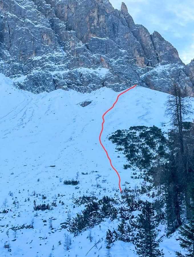 Pot, po kateri so se odpravili turisti.