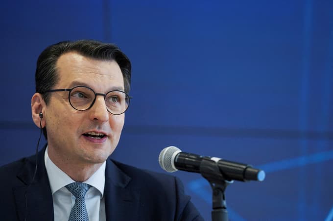 FILE PHOTO: Milan Nedeljkovic, BMW's head of production, speaks during the announcement of a multimillion dollar expansion at the plant of German automaker BMW in San Luis Potosi, Mexico February 3, 2023. REUTERS/Toya Sarno Jordan/File Photo