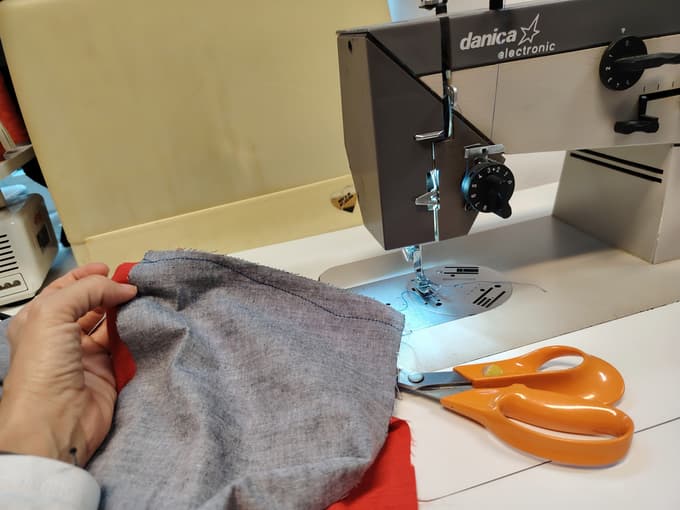 Treba bo še vaditi. Šiv je šel malo po svoje.