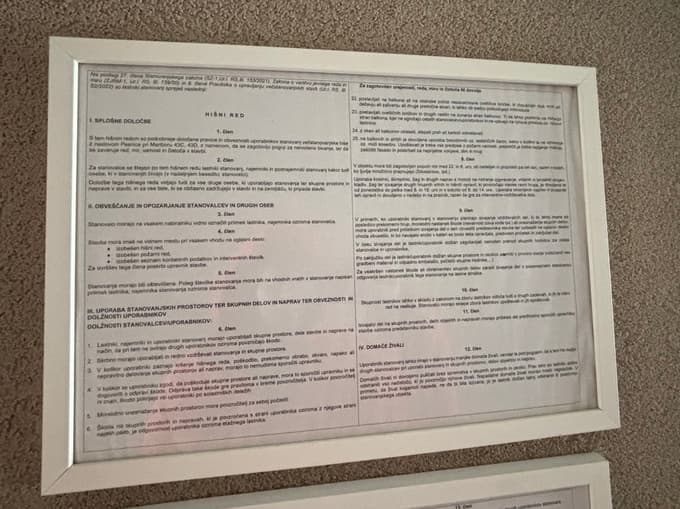 Hišni red je priporočljiv, a ne obvezen. 