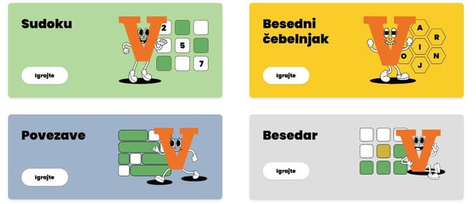 To so igre, ki jih ponujamo. Katero boste izbrali?