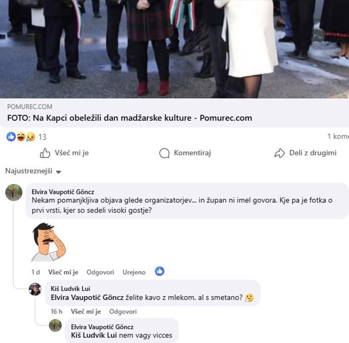 Nekulturna predsednica kulturnih društev? Pogrešila je fotografijo visokih gostov - med katerimi je sedela tudi sama