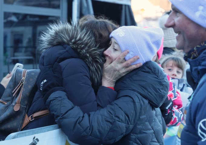 Z mamo na tekmi na Ljubnem ob Savinji.