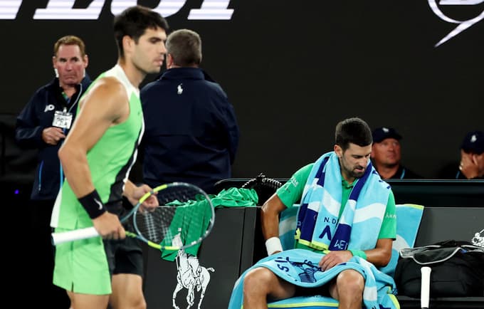 (FOTO) Alcaraz premagal Đokovića za prvo slavje v Melbournu, zdaj ima zmage na vseh turnirjih za grand slam