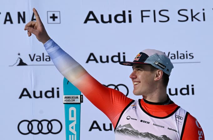 (FOTO) Von Allmen do druge smukaške zmage v sezoni, Hrobat 26.