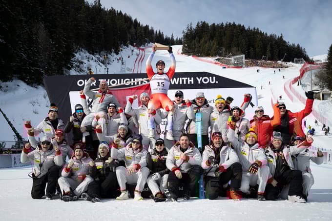 (FOTO) Von Allmen do druge smukaške zmage v sezoni, Hrobat 26.