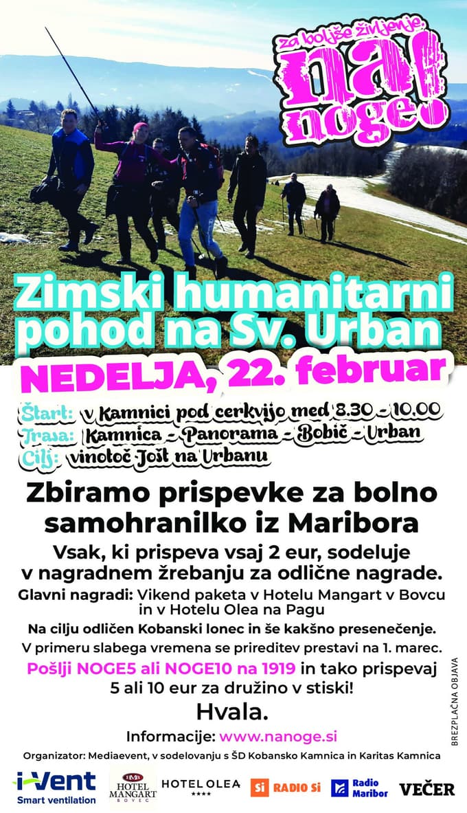 Pohod solidarnosti Na noge! znova povezuje generacije in pomaga družini v stiski