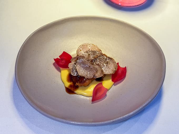 Sonnenhof, Gourmetstube, priželjc, beli tartuf, pire