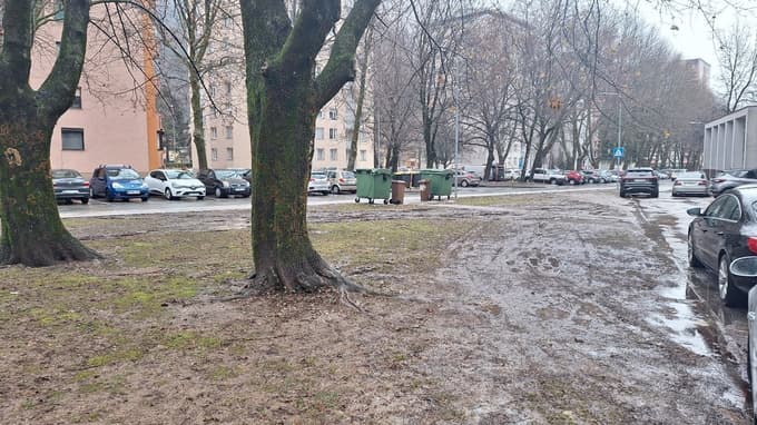 (FOTO) Kakšna svinjarija! Občina opozarja: Zelenice niso parkirišča! Bodo potrebni stebrički?