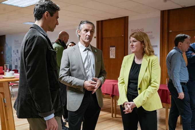 Luka Mesec, Uroš Macerl in Urša Zgojznik.