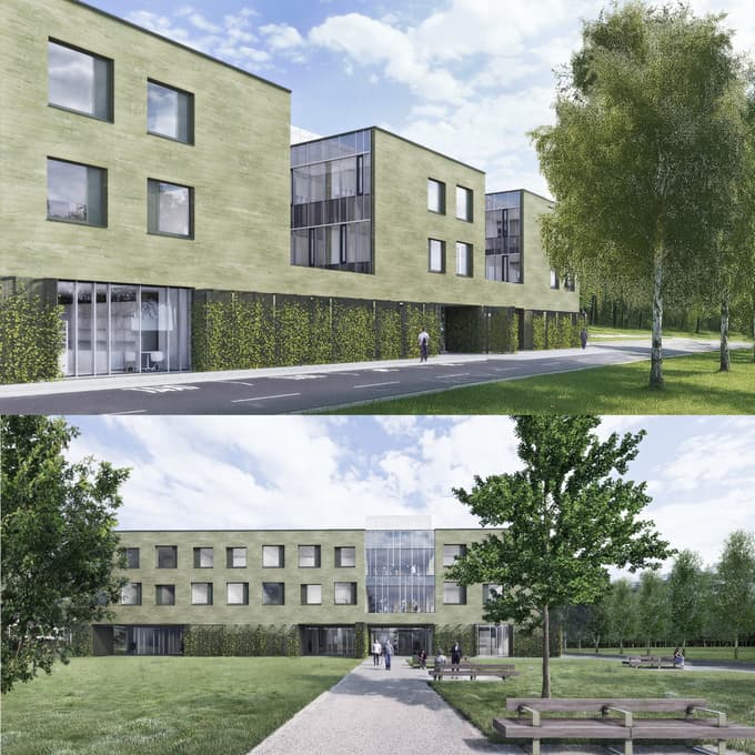 Novozgrajeni objekt bo izveden v skladu z rešitvijo arhitekturne pisarne Styria arhitektura. 