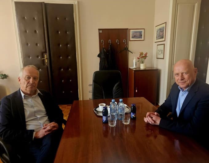 Z načelnikom UE Ptuj Metodom Grahom. 