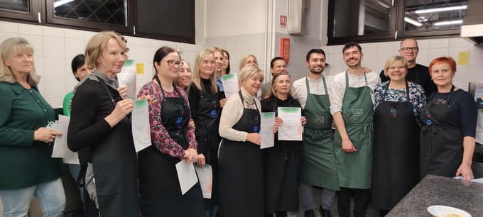 Udeleženke delavnice z italijanskima mojstroma