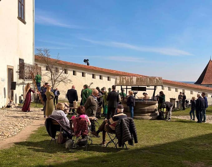 (FOTO) Na Ptuju opravili prvi rez potomke najstarejše trte na Lentu