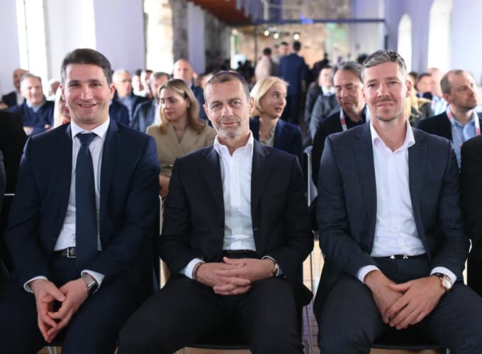 Zdravko Marić, Aleksander Čeferin in Goran Dragić. 