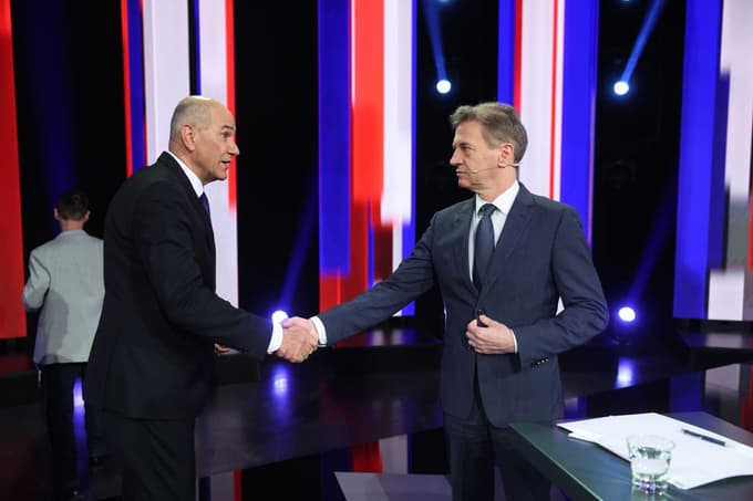 Janez Janša in Robert Golob