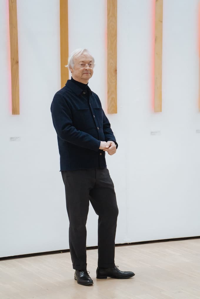 Oto Rimele ob odprtju razstave v KGLU