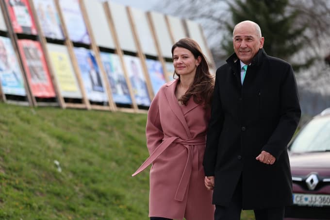 Janez Janša s soprogo Urško Bačovnik Janša