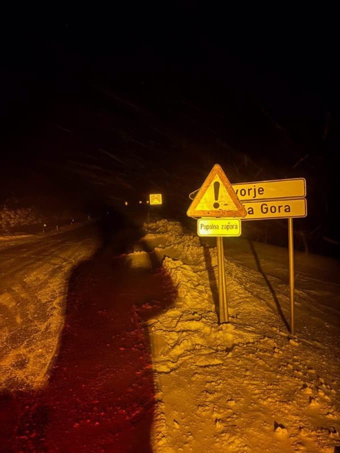 Cesta Črna - Šoštanj ponoči, zapora