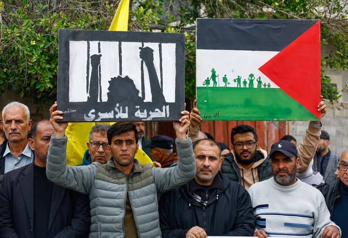 Tudi na območju Gaze so Palestinci protestirali proti smrtni kazni. 