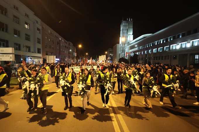 Študentski protest v Novem Sadu