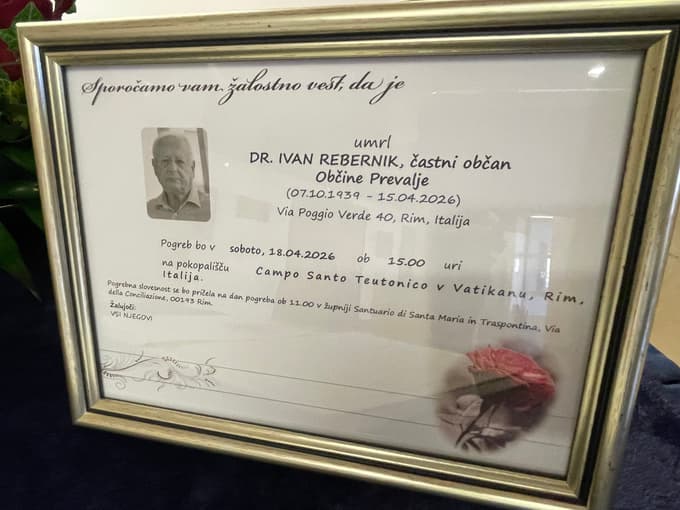 Da bo zadnji dom Ivana Rebernika Campo Santo Teutonico (Tevtonsko pokopališče) znotraj vatikanskega obzidja, potrjuje tudi osmrtnica ob žalni knjigi v spomin nanj na občini Prevalje.