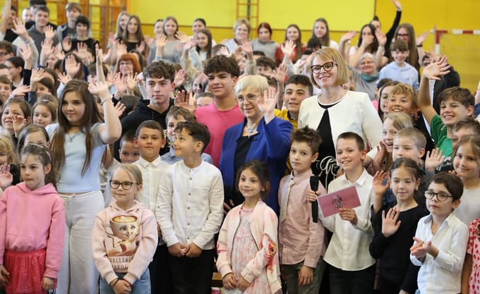 Za konec so naredili še skupinskega selfija