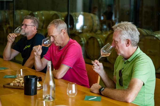 Zgodba vinogradov se nadaljuje v kleti in tišini sodov. Vsak kozarec je rezultat časa, znanja in potrpežljivosti, ki jih obiskovalci doživijo od blizu.