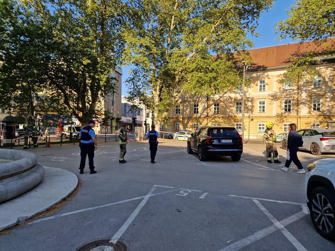 Eksplozija na prostem. Ljubljana.