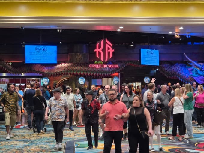 V hotelu MGM Grand imajo med drugim predstavo Cirque du Soleil.