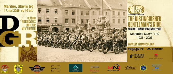 Maribor bo gostil dobrodelno vožnjo Distinguished Gentleman’s Ride