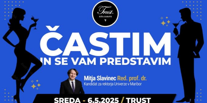Provotno vabilo na srečanje s kandidatom Mitjo Slavincem, ki so ga kasneje umaknili. 