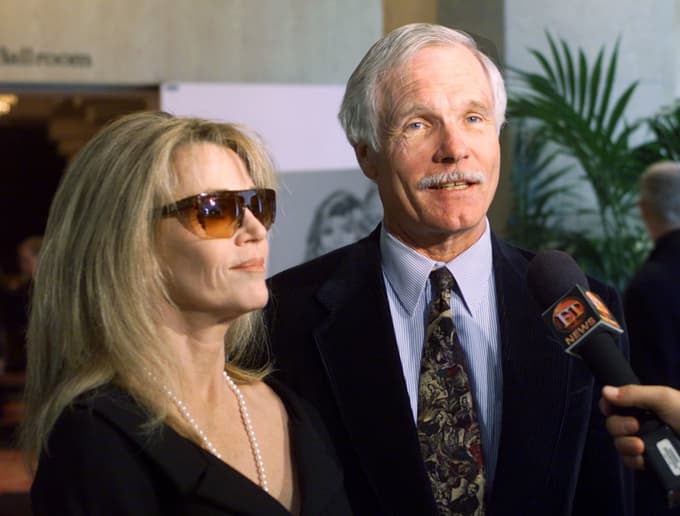 Jane Fonda in Ted Turner leta 1999. Tudi po ločitvi sta ostala prijatelja.