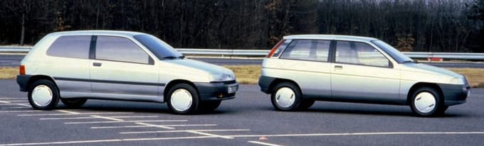 Koncept clia je sredi 80. let zasnoval kdo drug kot Giorgietto Guigiaro (na desni), potem pa je dizajn doživel še nekaj dodelav.