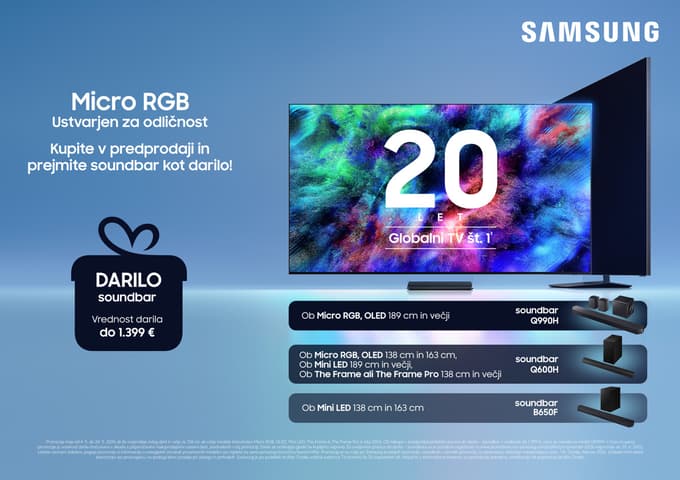 Samsung s TV linijo za 2026 ne predstavlja le novega televizorja, ampak povsem novo kategorijo