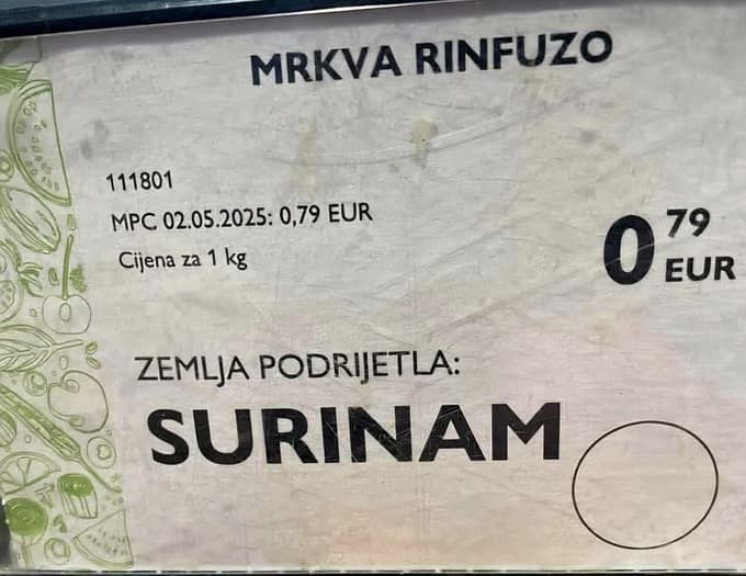 (FOTO) Pozor v hrvaških trgovinah: Ne boste verjeli, od kod uvažajo priljubljeno zelenjavo, ki raste na vsakem vrtu