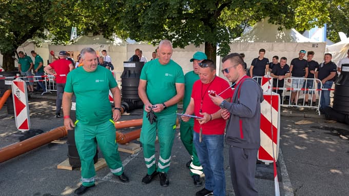 Ekipa Komunale Trebnje s Tomažem Verščajem.